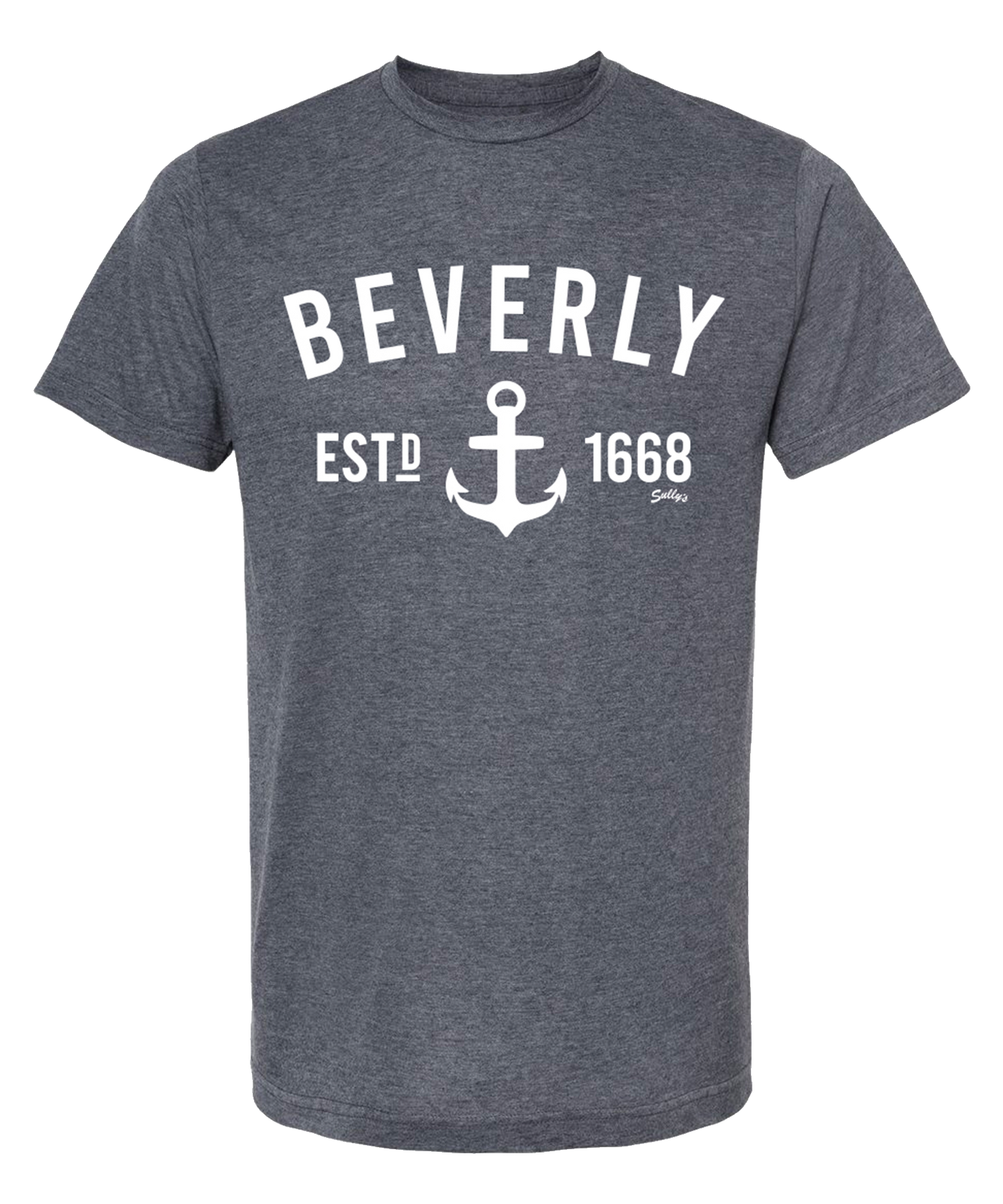 BEVERLY "Anchor" Heather Navy Blue T-Shirt