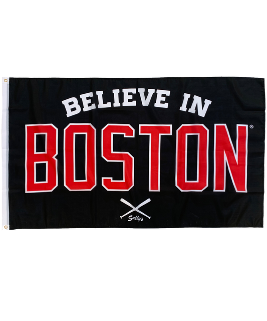 Believe In Boston® - ARCHED Black & Red 3' x 5' Flag
