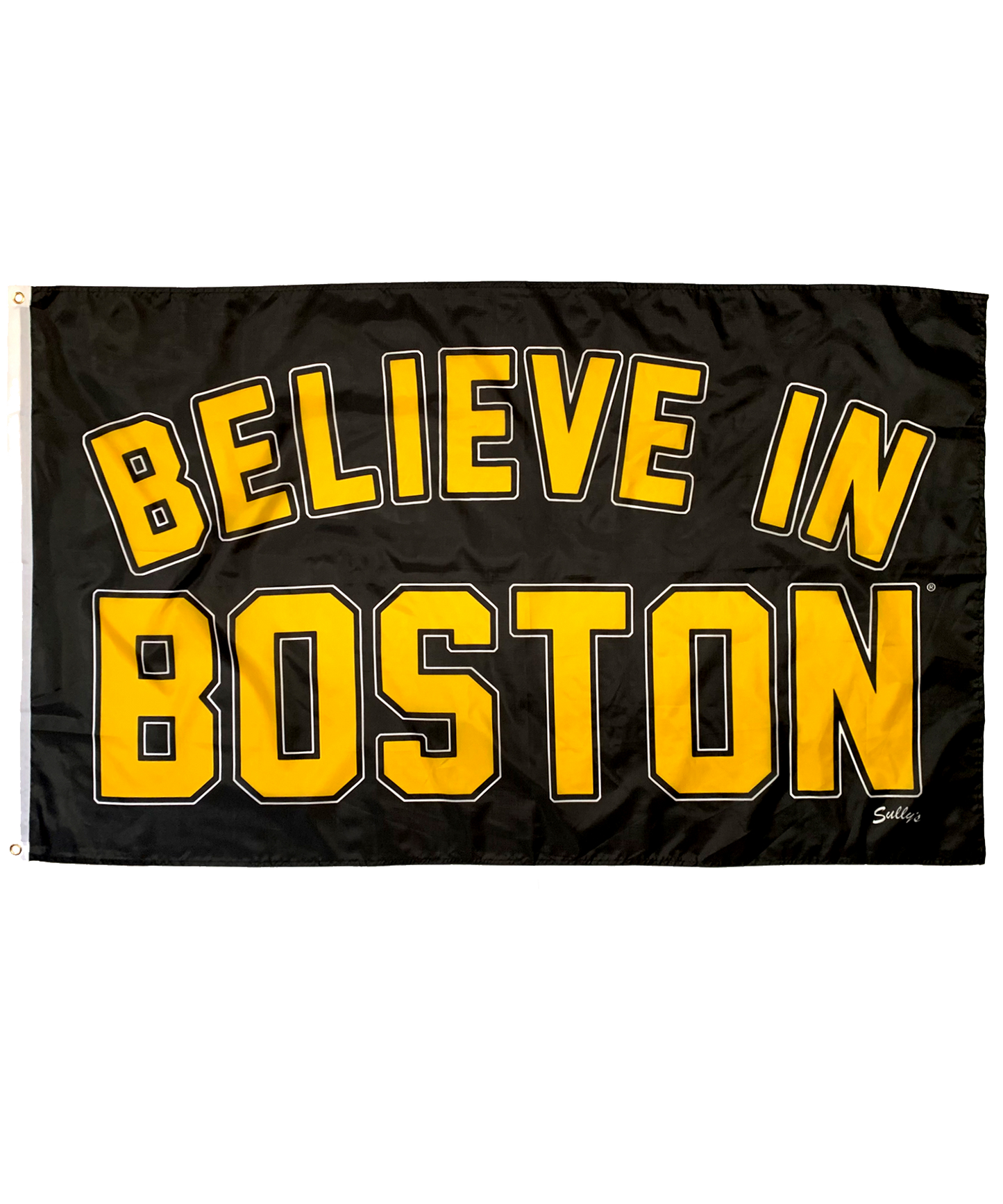 Believe In Boston - ARCHED Black & Gold 3' x 5' Flag