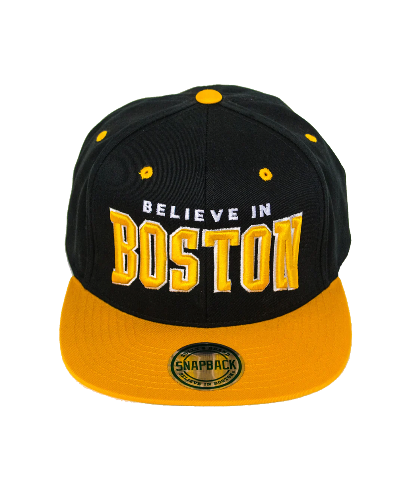 Believe in Boston - Black & Gold Snapback Hat