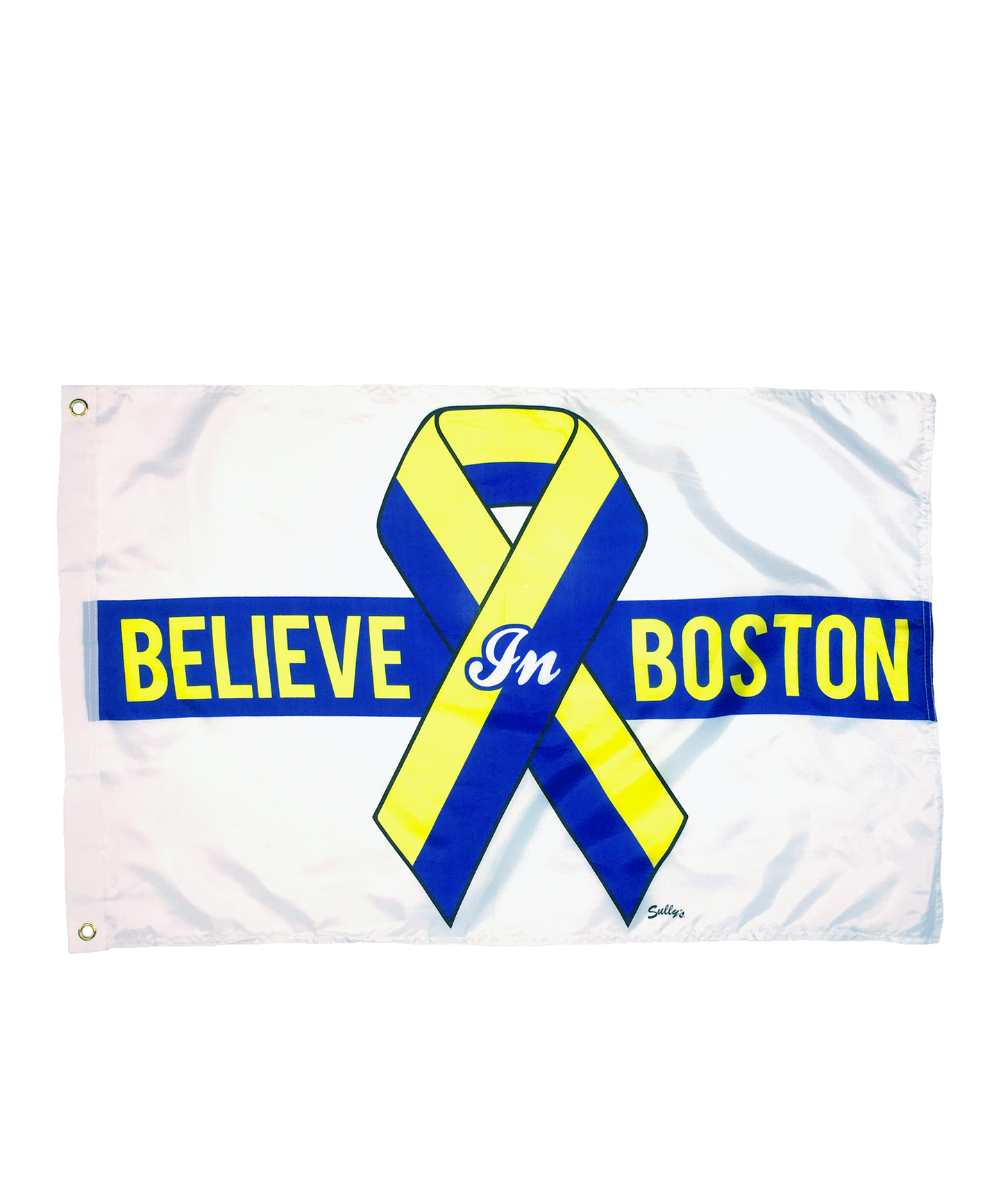 Believe in Boston - Blue & Yellow 24" x 36" Flag