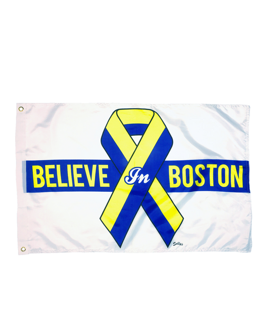 Believe in Boston - Blue & Yellow 24" x 36" Flag