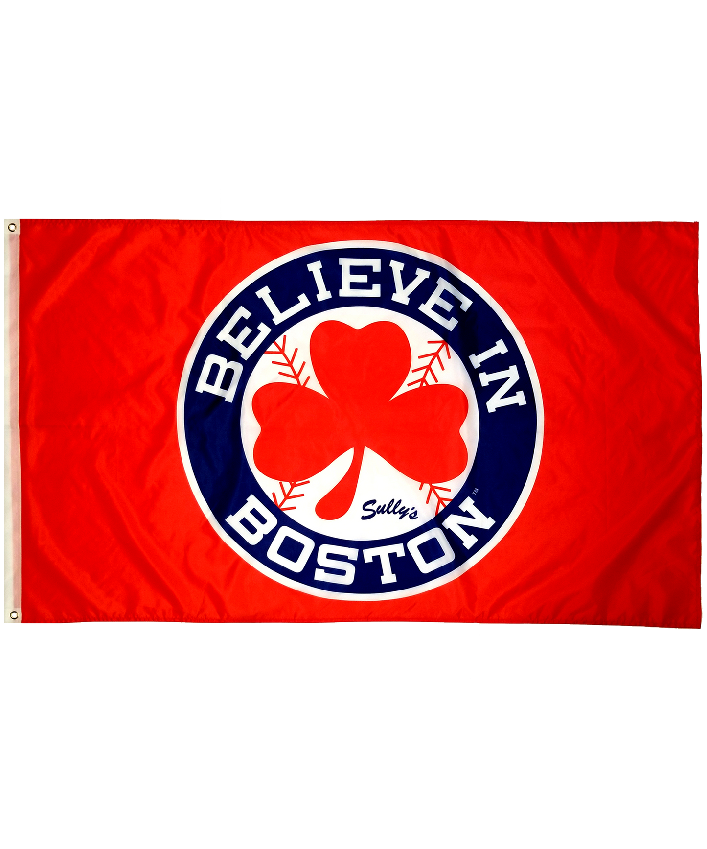 Believe in Boston - Red Shamrock 3'x 5' Flag