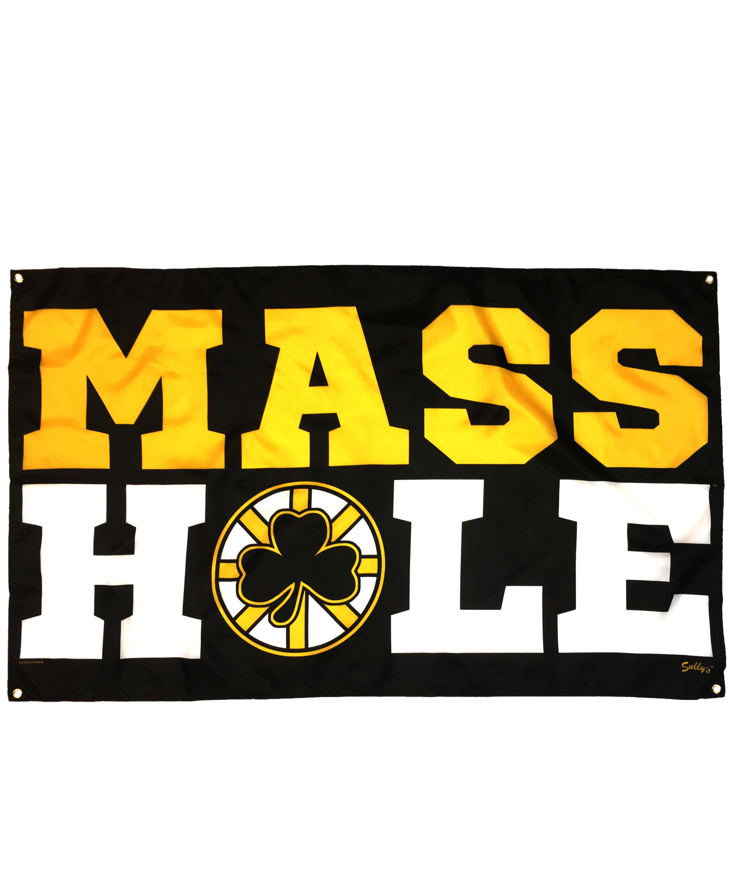 Masshole - Black & Gold 3'x5' Banner