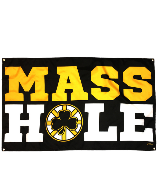 Masshole - Black & Gold 3'x5' Banner