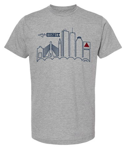 Boston Skyline Athletic Gray T-Shirt