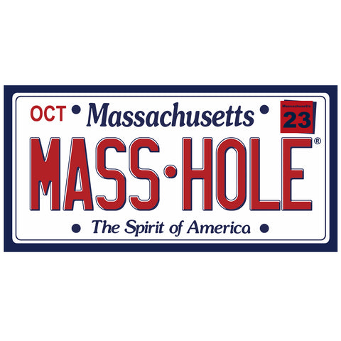 MASS•HOLE License Plate Sticker