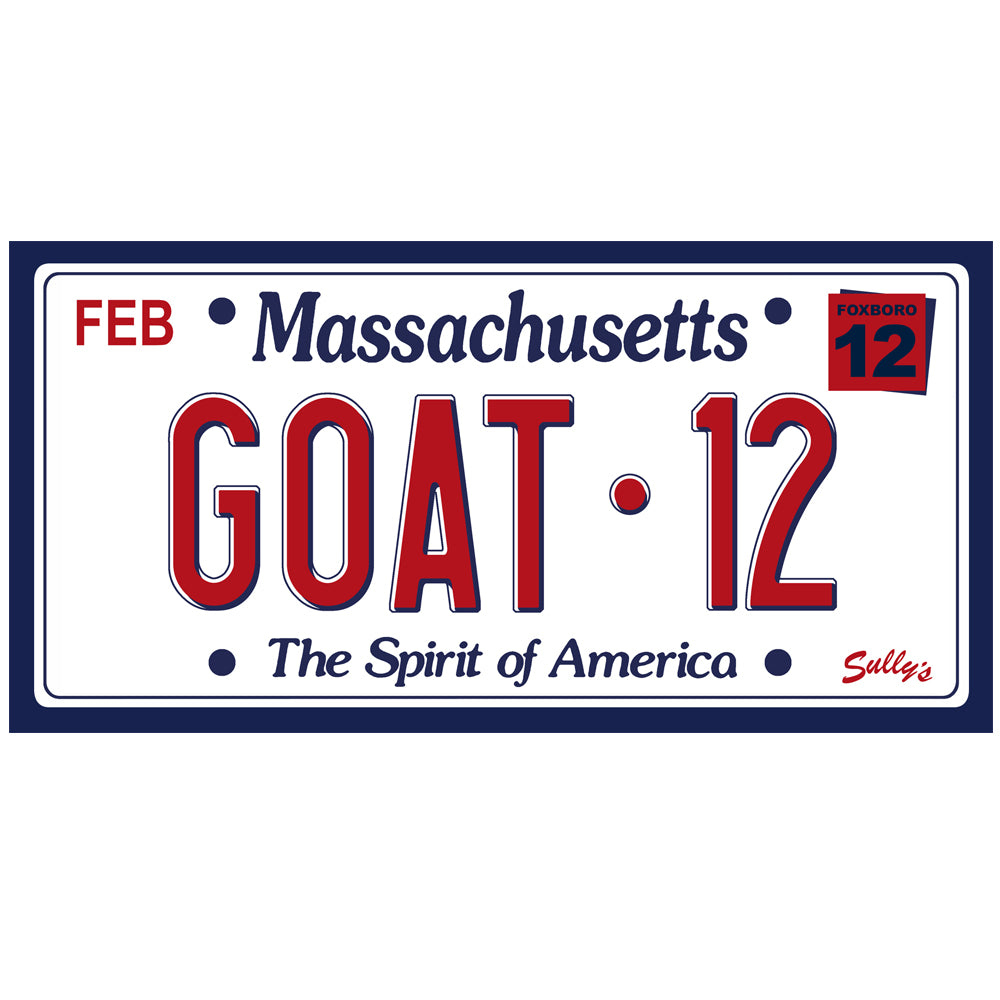 GOAT 12 License Plate - Bumper Sticker
