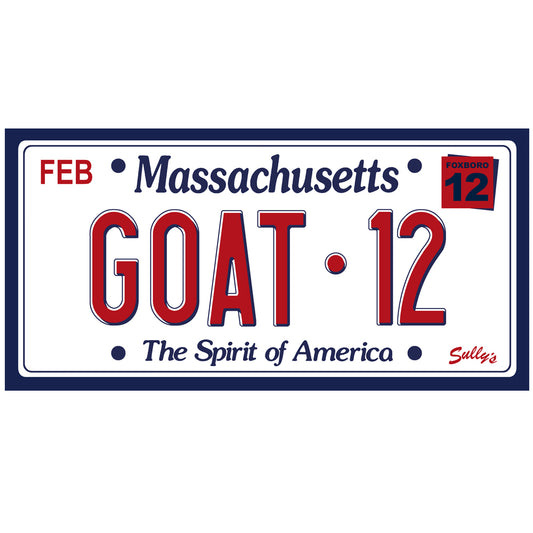 GOAT 12 License Plate -  Bumper Sticker