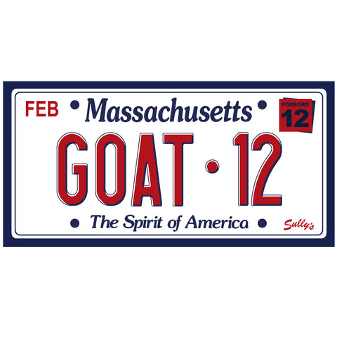 GOAT 12 License Plate -  Bumper Sticker