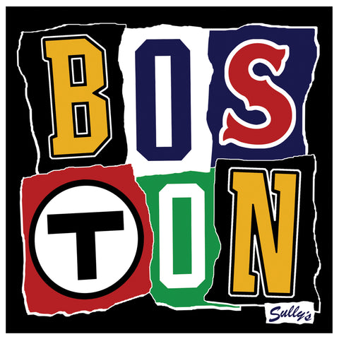BOS TON Ransom Note Sticker