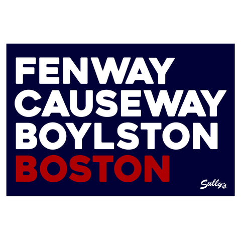 Fenway, Causeway, Boylston, BOSTON 4"x6" Bumper Sticker