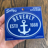 Beverly "Anchor" Oval Sticker (Navy Blue)