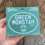 Green Monstah Oval Sticker