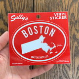 Boston Massachusetts "Commonwealth" Oval Sticker