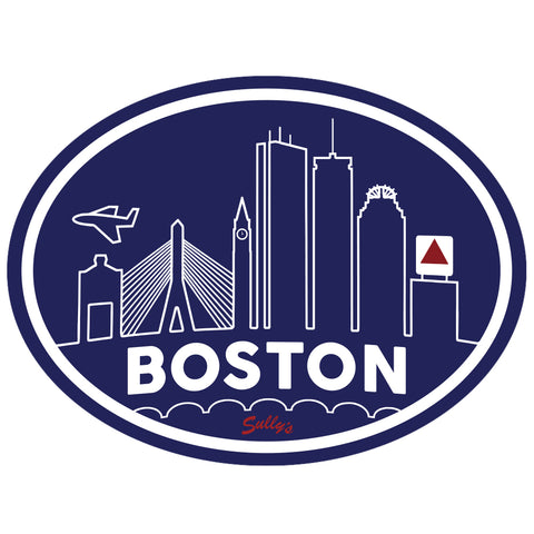 Boston "Skyline" Oval Sticker