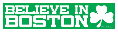 Believe in Boston (Green, Rectangle) Bumper Sticker