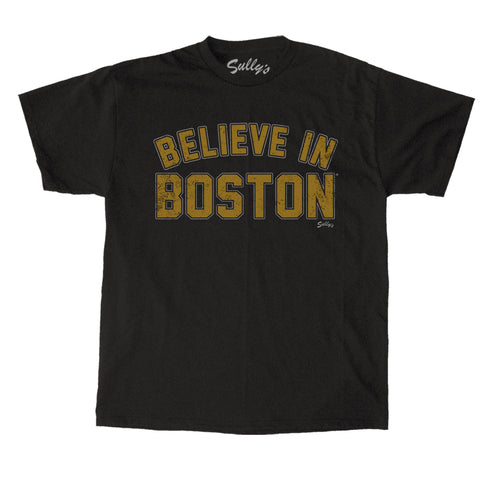 Believe in Boston - Arched Gold - T-Shirt