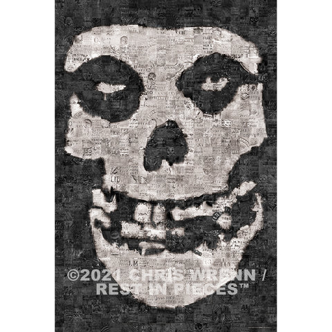 REST IN PIECES™ Skull #2 24"x36" Gravestone Poster