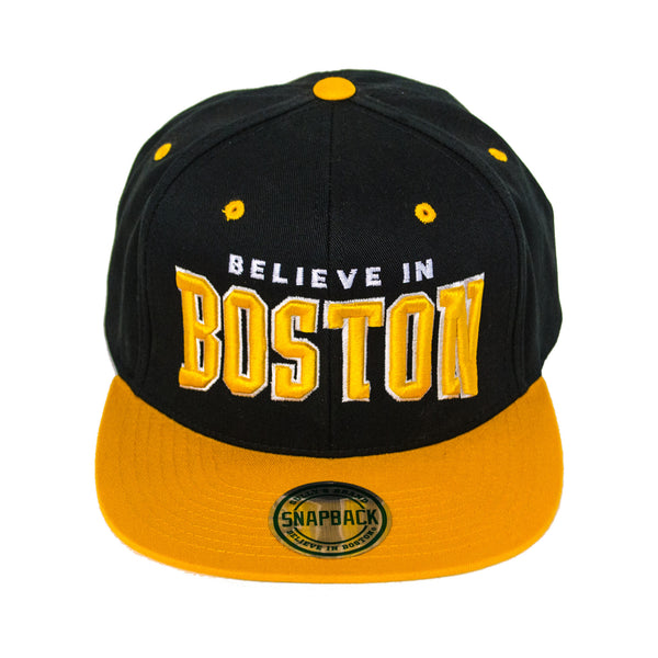 Believe in Boston - Black & Gold Snapback Hat – Sully's Brand