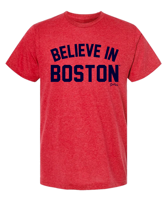Believe in Boston - Heather Red - T-Shirt