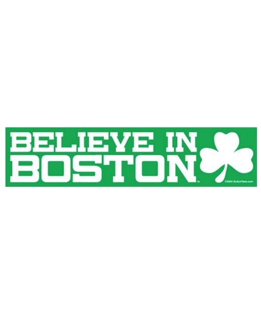 Believe in Boston (Green, Rectangle) Bumper Sticker