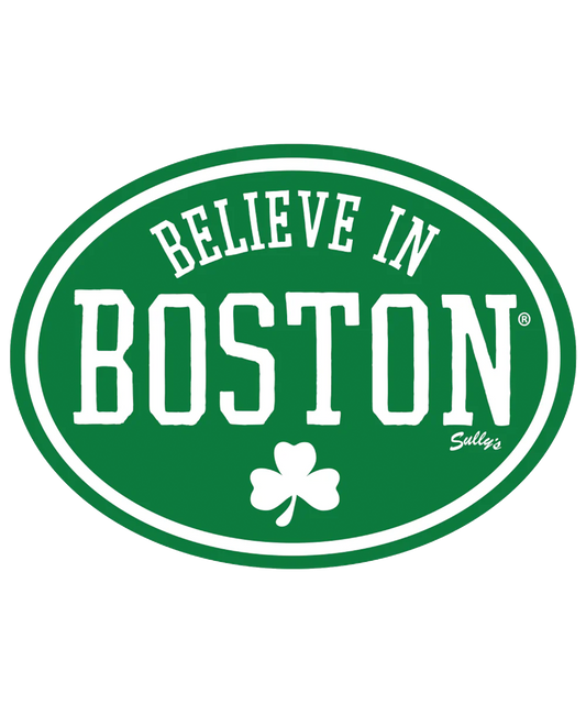 Believe In Boston "Shamrock" Oval Sticker
