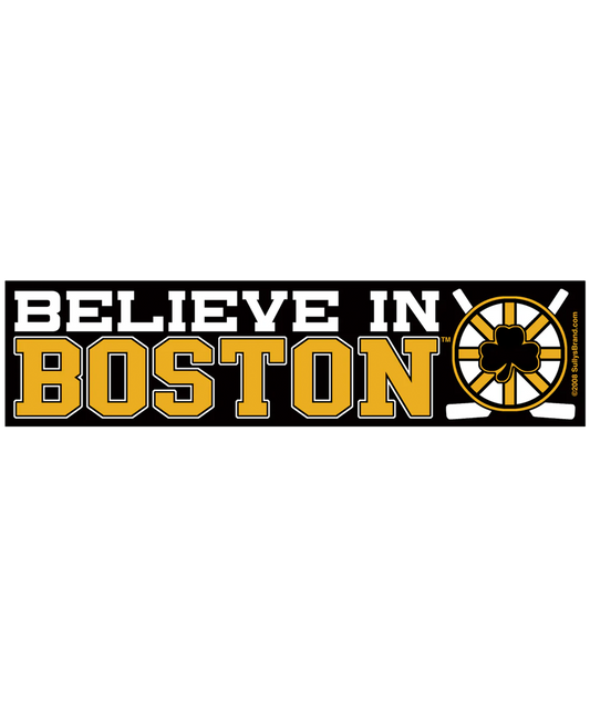 Believe in Boston - Black & Gold Sticker