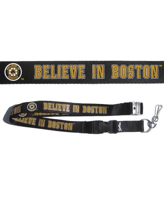 Believe in Boston - Black & Gold Lanyard