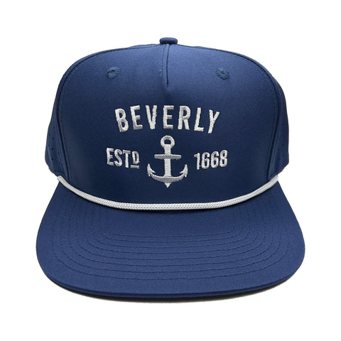 BEVERLY Anchor Navy Blue Trucker Hat