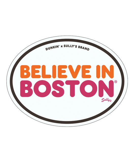 Believe In Boston x Dunkin' Vinyl Oval Sticker