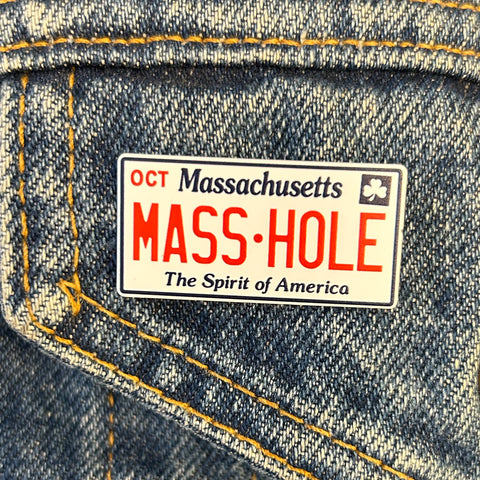 Masshole "License Plate" Enamel Pin