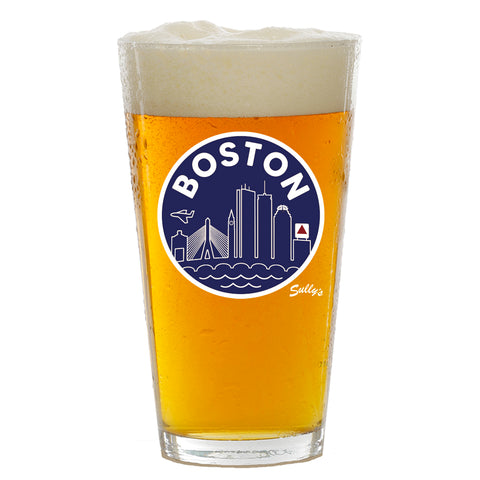 Boston Skyline Pint Glass