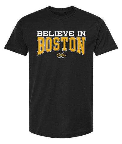 Believe in Boston - Black and Gold The Town T-Shirt