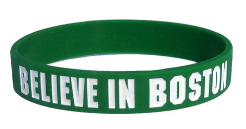 Believe in Boston - Green & White Bracelet