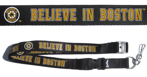 Believe in Boston - Black & Gold Lanyard