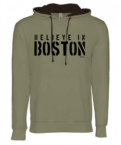 Believe in Boston - Stencil - Lightweight Sweatshirt