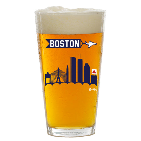 Boston Skyline Pint Glass