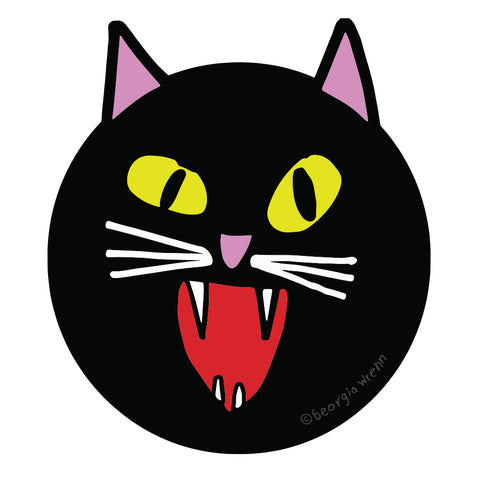 Die Cut Black Cat Sticker