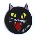 Black Cat Embroidered Patch