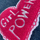 Girl Power Heart Chenille Patch