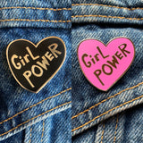 Girl Power Heart Enamel Pin