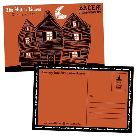 The Witch House, Salem 4"x6" Postcard (5-Pack)