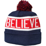 Believe In Boston - Baseball Shamrock - Pom Beanie