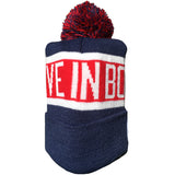 Believe In Boston - Baseball Shamrock - Pom Beanie