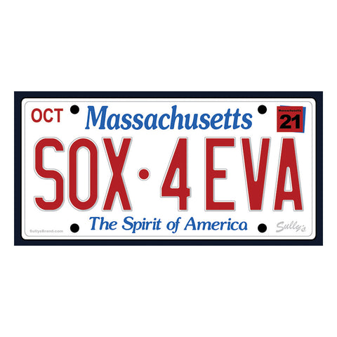 SOX•4EVA License Plate Sticker