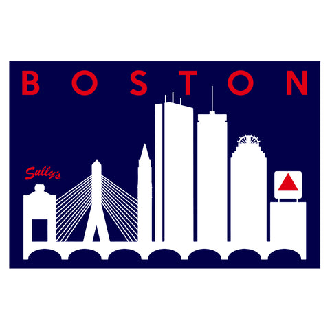 Boston SKYLINE 4"x6" Bumper Sticker