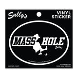 Masshole "State" Oval Sticker (Black)