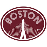 Boston "Zakim Bridge" Oval Sticker