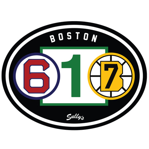Boston "617" Oval Sticker